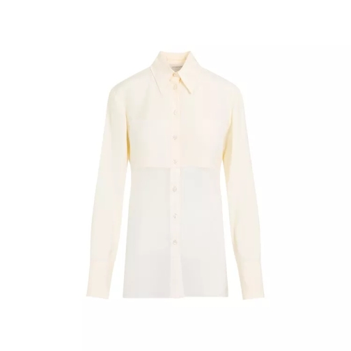 Sportmax  Vanilla White Viscose Boa Shirt Neutrals