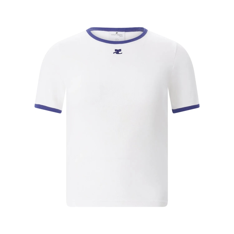 Courrèges T-Shirt Fitted White T-Shirt White