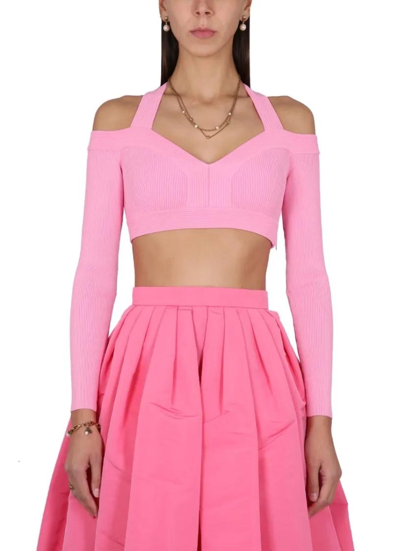 Thumbnail - Alexander McQueen - Cropped Shirt - Größe S - pink