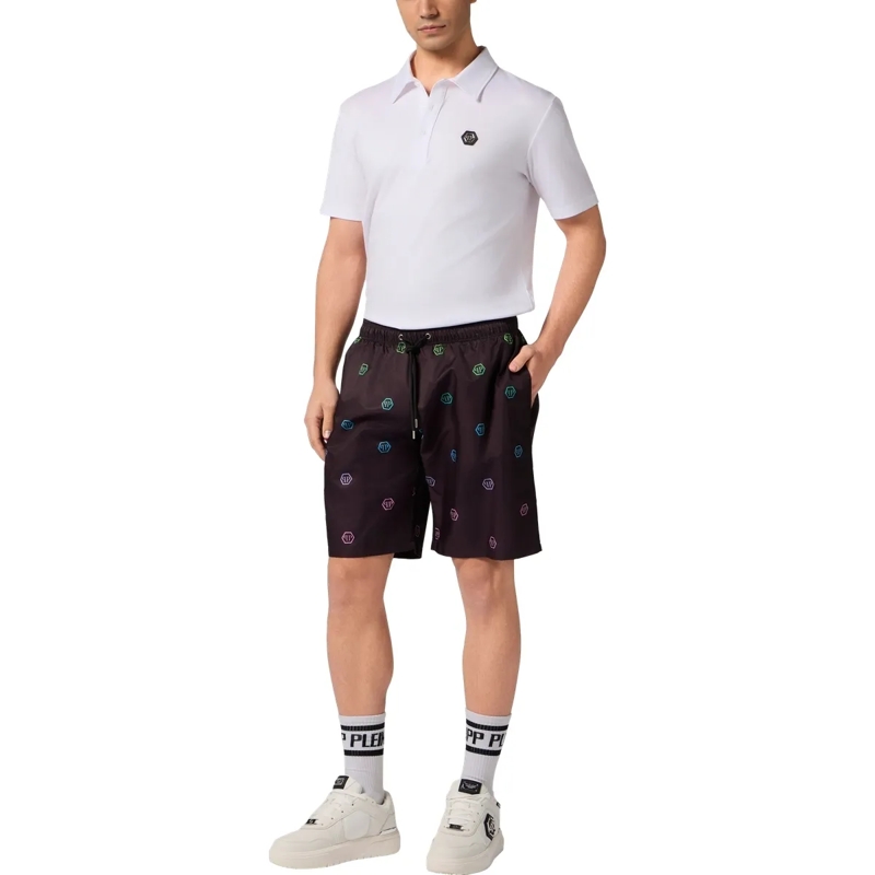 Philipp Plein Shorts Nylon Shorts Degrade Monogram schwarz(Image 4)