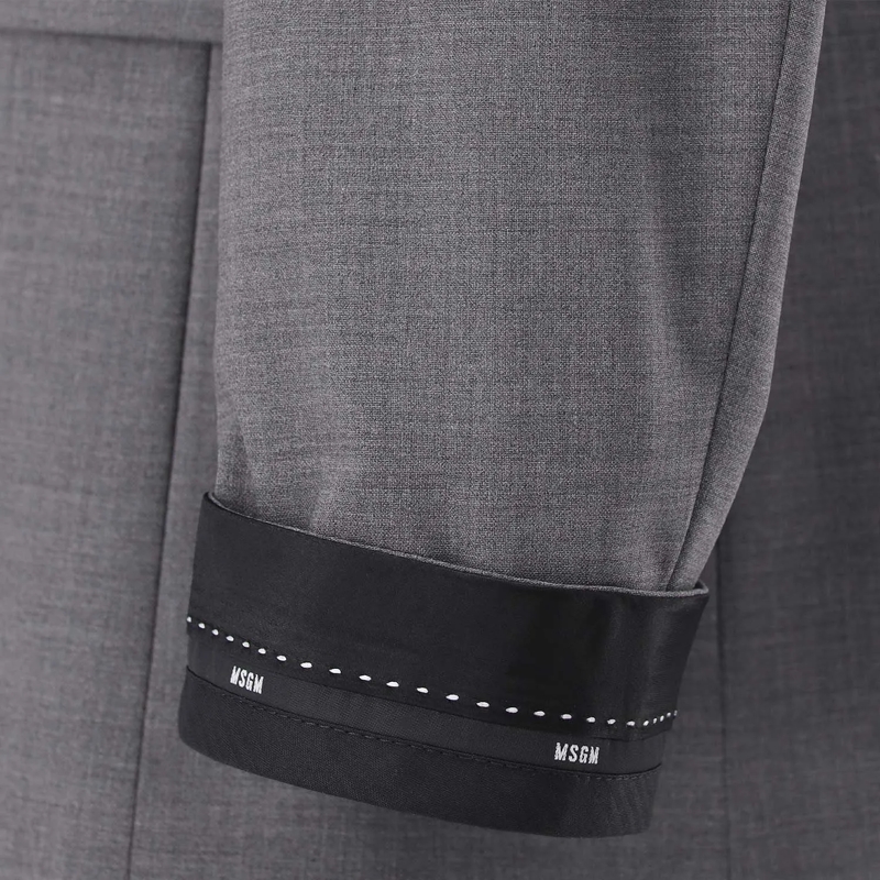 MSGM Blazer Oversized Blazer aus Schurwolle grau(Image 4)