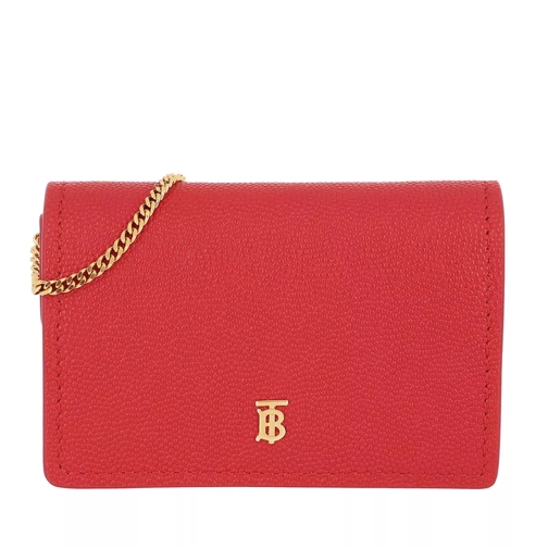 Burberry Jessie Cardcase Bright Red Wallet On A Chain