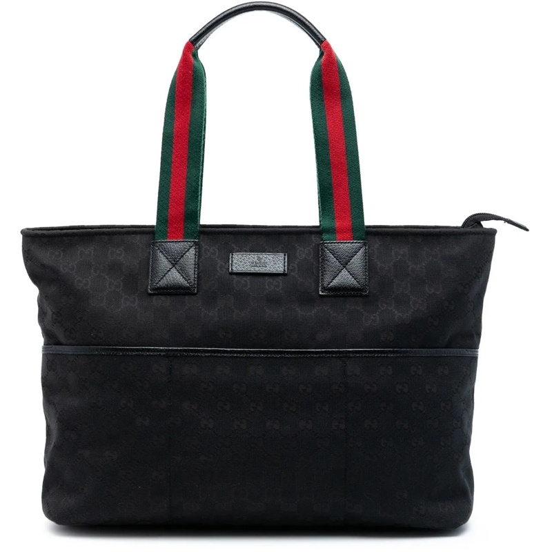 Gucci Shopper GG Canvas Web Tote schwarz
