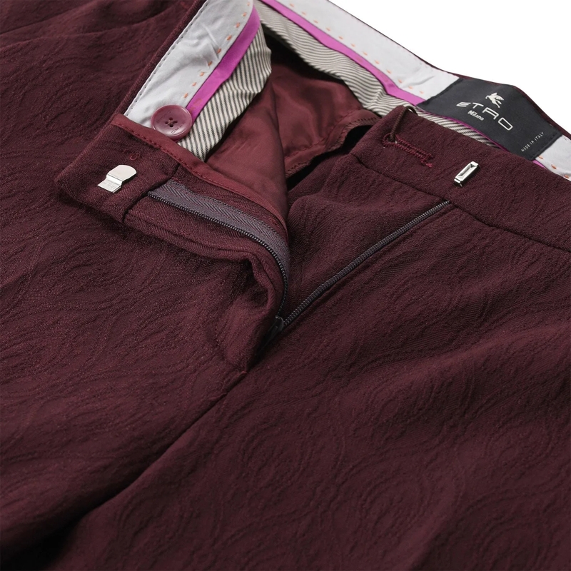 Etro Stoffhose Hose aus Woll-Mix rot(Image 3)