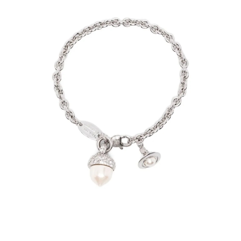 Vivienne Westwood Armband Silver-Tone Bracelet With Pearl-Like Orb Not Applicable