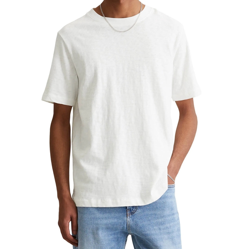 Marc O´Polo Hemd T-Shirt, SSL, Logo Print, Reg 1er Pack weiss(Image 2)