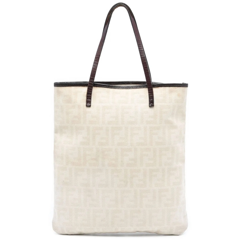 Fendi Shopper Zucca Canvas Tote braun