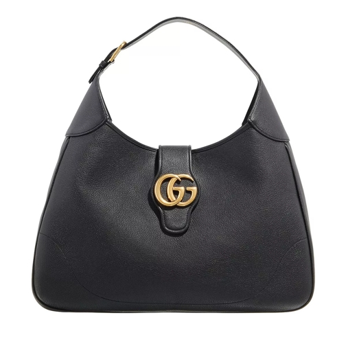 Gucci Large Aphrodite Shoulder Bag Black Hobo Bag