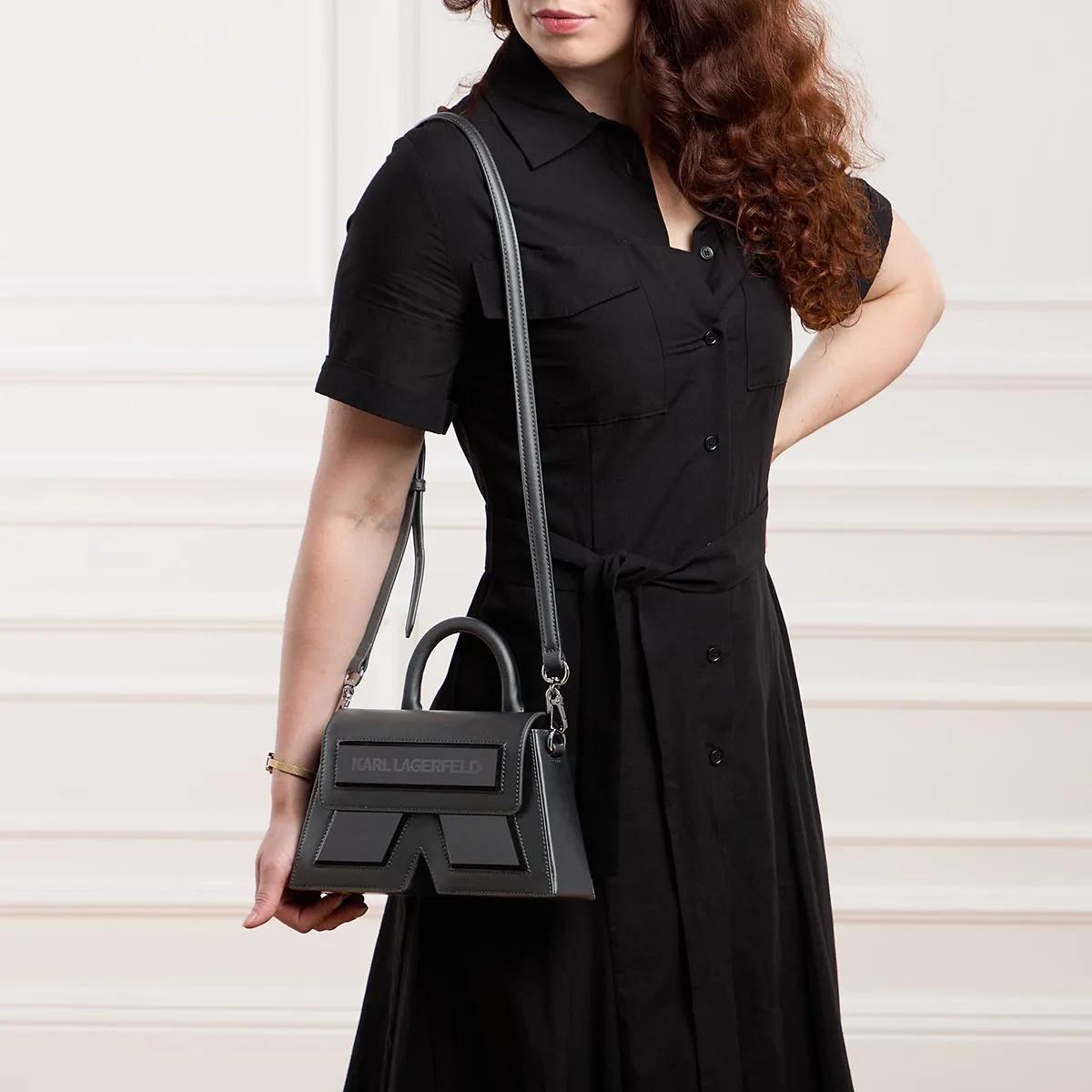 Karl Lagerfeld Ikon K Cb Leather Black Lthr Crossbody Bag
