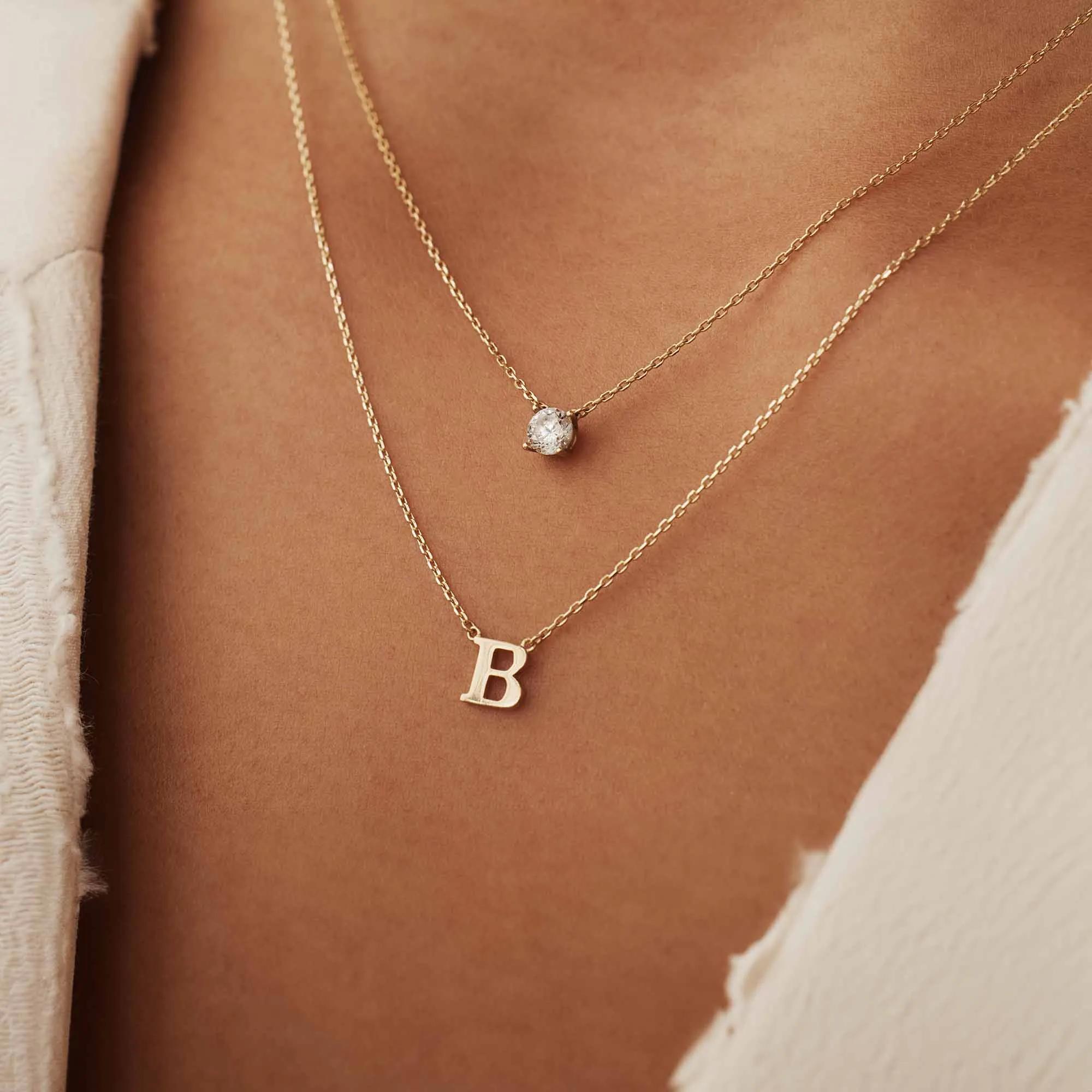 Thumbnail - Isabel Bernard Halskette - Le Marais Chloé 14 Karat Initial Necklace Letter I - Gr. unisize - in Gold - für Damen