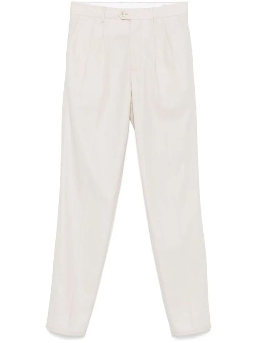 Thumbnail - Brunello Cucinelli - Pleated Sand Beige Trousers - Größe 48 - beige