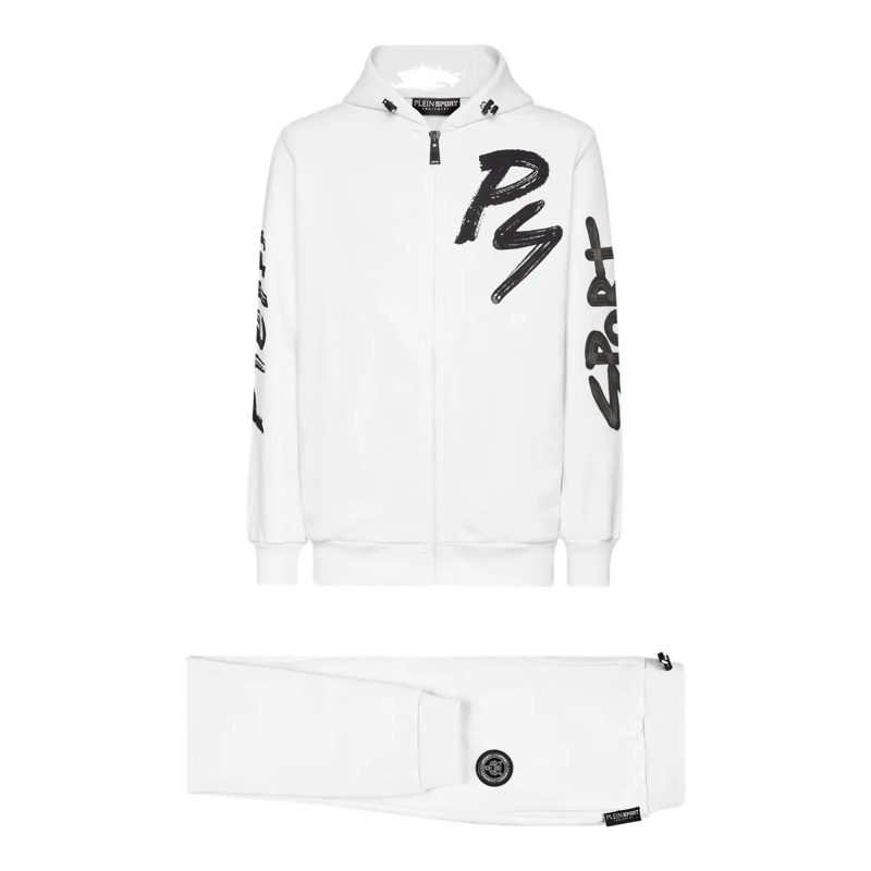 Plein Sport Jogginghose Jogginganzug Tiger weiss