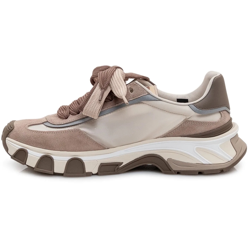 Dolce&Gabbana Low-Top-Sneaker Sneaker Bassa con Inserti e Maxi Logo Laterale taupe(Image 4)