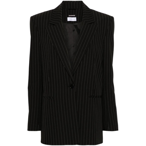 Patrizia Pepe Blazer Pinstripe Jacket Black