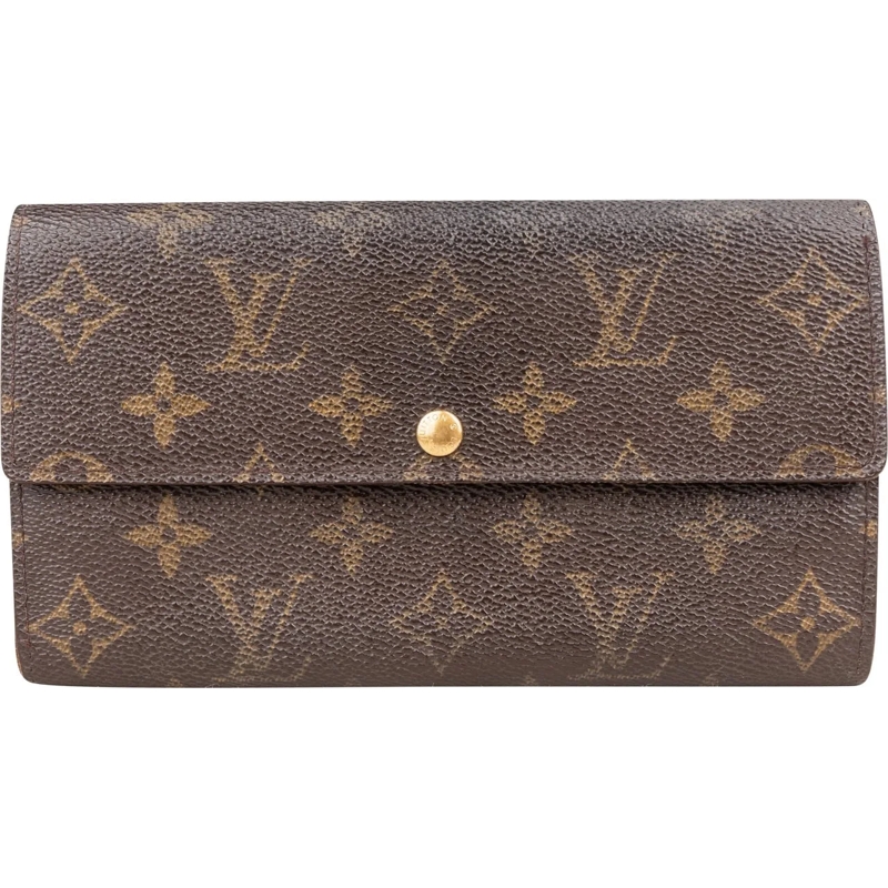 Louis Vuitton Geldbörse Louis Vuitton Canvas Monogram Sarah Wallet braun