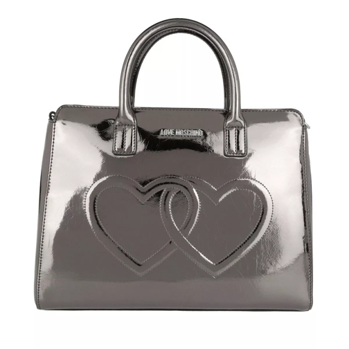 Love Moschino Metallic Handle Bag Heart Fucile Tote
