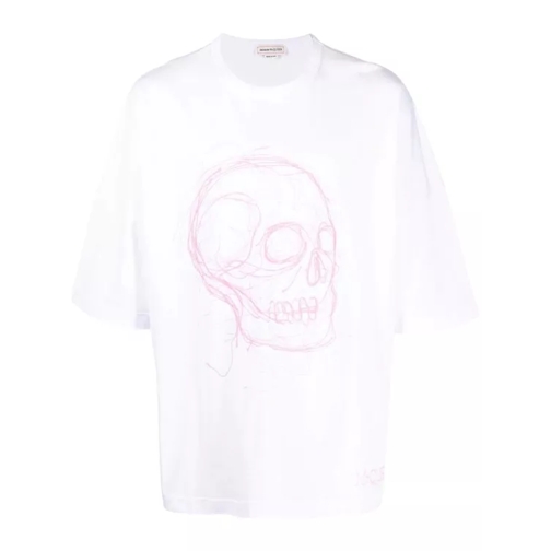 Alexander McQueen White Oversized Skull Graphic T-Shirt White 