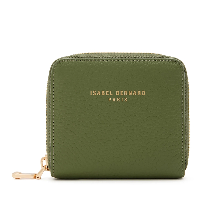 Isabel Bernard Ritsportemonnee Honoré Jules Reißverschluss-Portemonnaie Grün