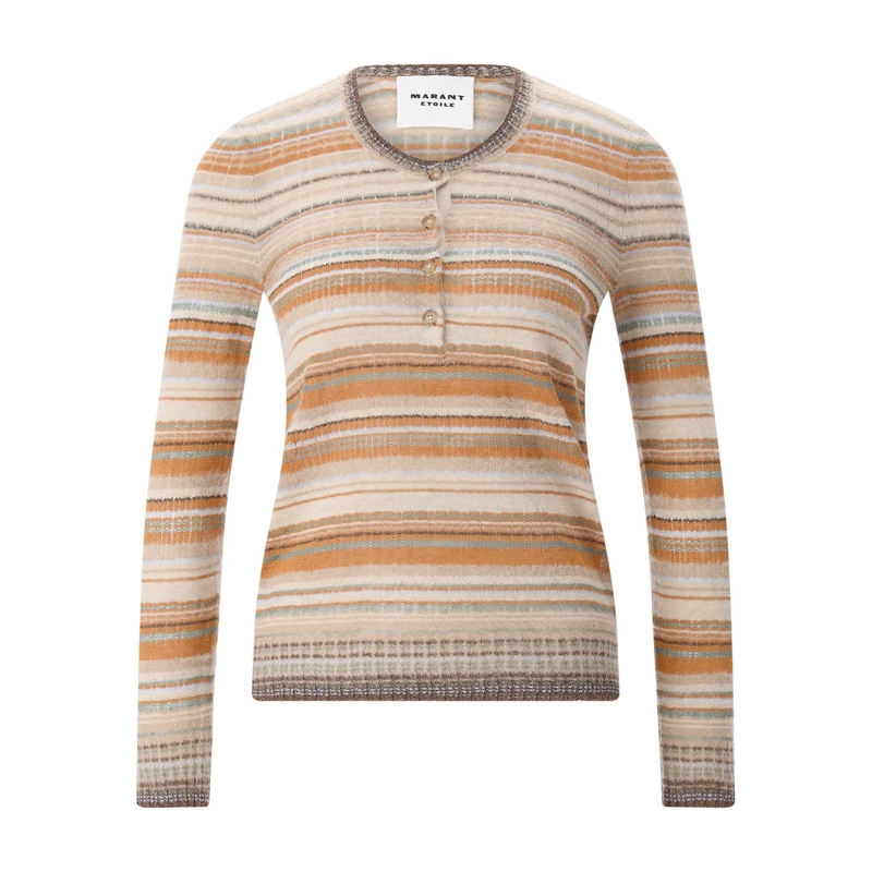 Isabel Marant Pullover Gestreifter Pullover Frederica beige