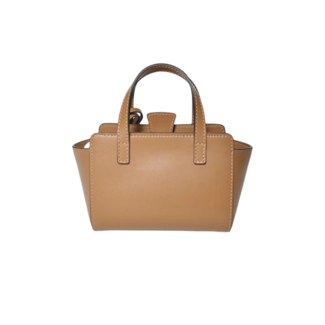 Hidesins Shoppers & Totes Caramel Leather Flap Xs Mini Shopper Bag in bruin
