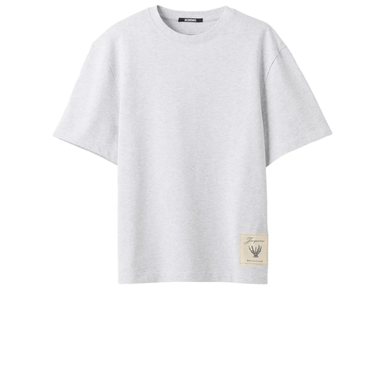 Jacquemus T-shirt Vintage-Effect Cotton Jersey T-Shirt With Embroide White