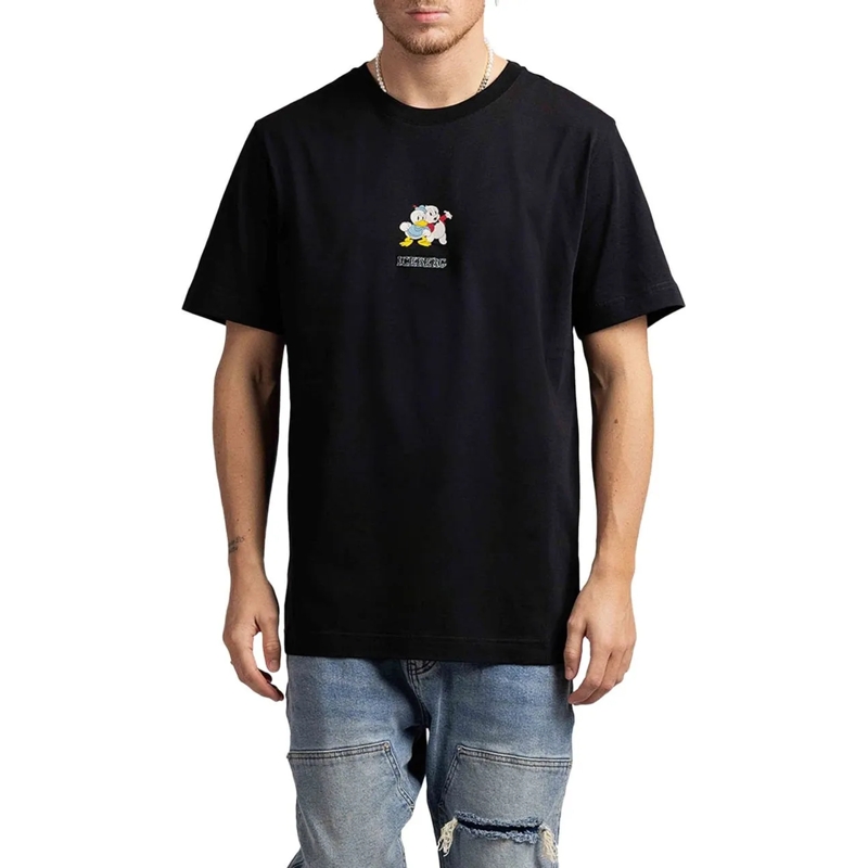 Iceberg T-Shirt 5D Porky Pig T-Shirt Heren Zwart schwarz