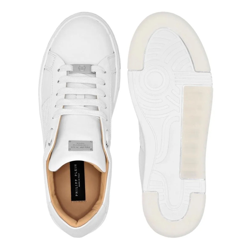 Philipp Plein Low-Top-Sneaker Lo-Top Turnschuhe Monogram weiss(Image 4)
