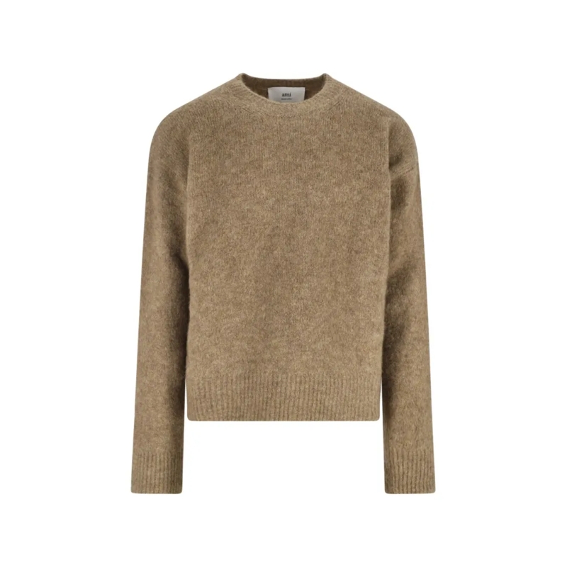 AMI Paris Trui Classic Brown Sweater With Timeless Appeal Brown