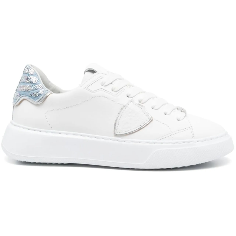 Philippe Model Low-Top-Sneaker Sneakers Bianco Denim blau