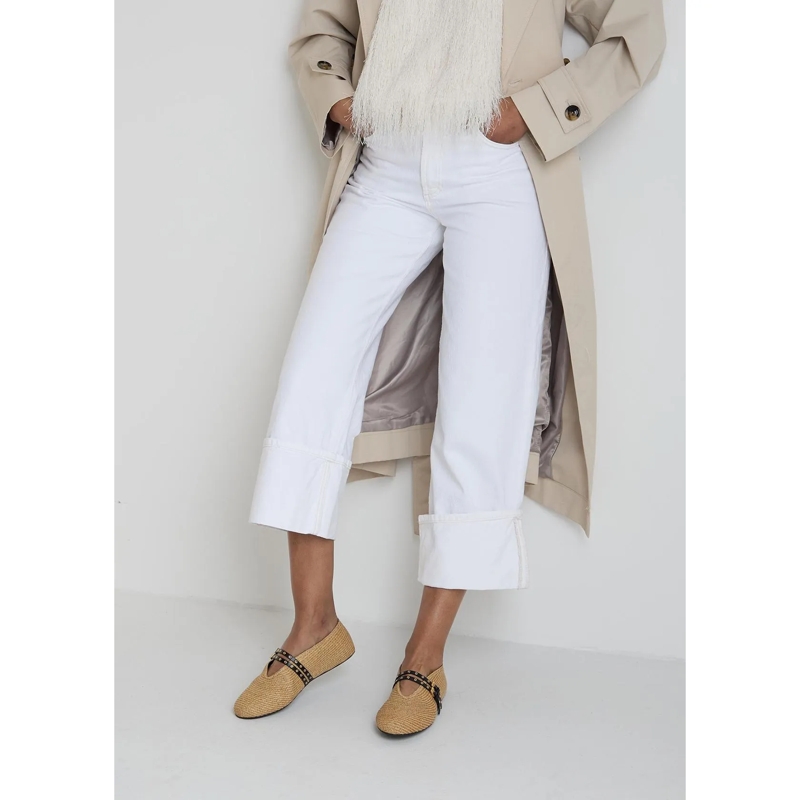 Alaia Ballerinas Rafia Ballet Flats Naturel(Image 2)