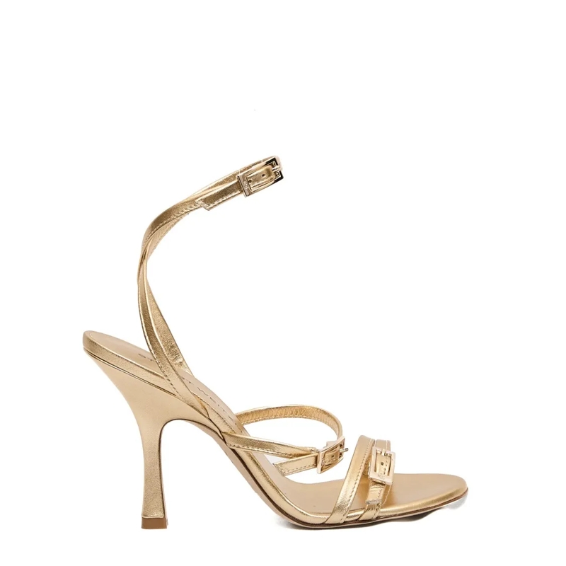 Stuart Weitzman Sandalen Gold Sandal Straps Heel 100Mm Gold