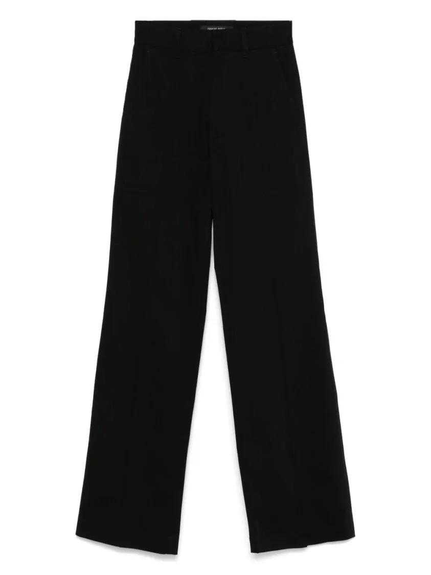 Thumbnail - PHOEBE PHILO - Cotton Classic Tailored Trousers - Größe 34 - schwarz
