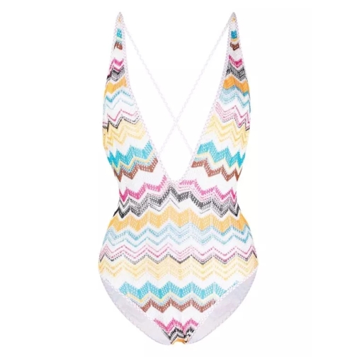 Missoni Zig-Zag Knitted Swimsuit Multicolor 