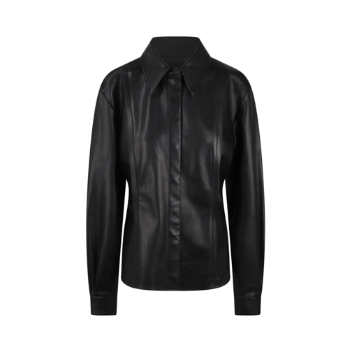 Alberta Ferretti Vestes en cuir Shirt Jacket Black