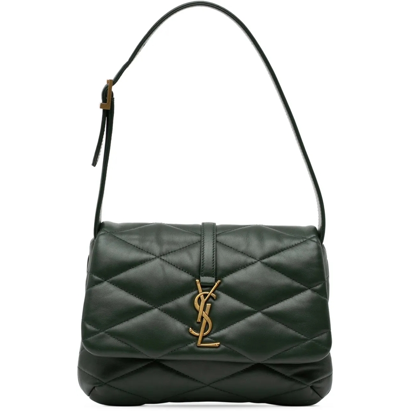 Saint Laurent Schultertasche Quilted Lambskin Le 57 Diamond Shoulder Bag grün