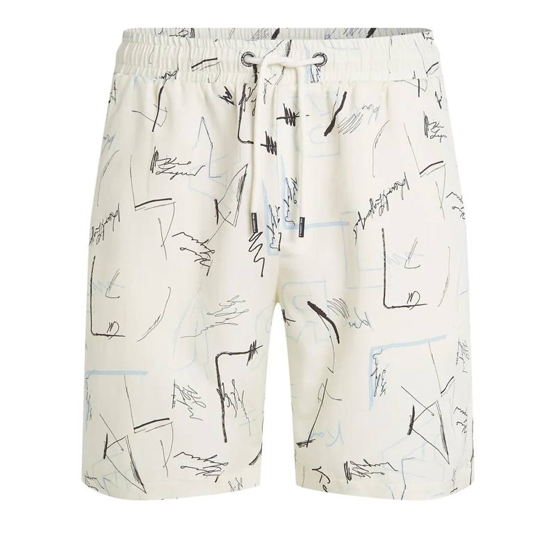 Karl Lagerfeld Shorts SHORTS MIT ALL-OVER-PRINT weiss