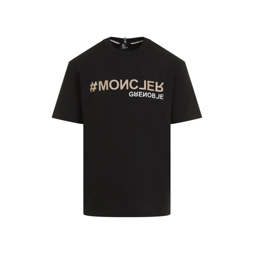 Moncler T-Shirts Ss Black Cotton T-Shirt Black