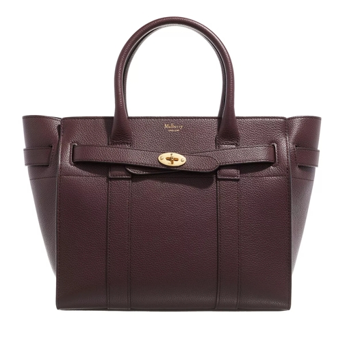 Mulberry Bay Small Zipped Classic Grain Oxblood Tote
