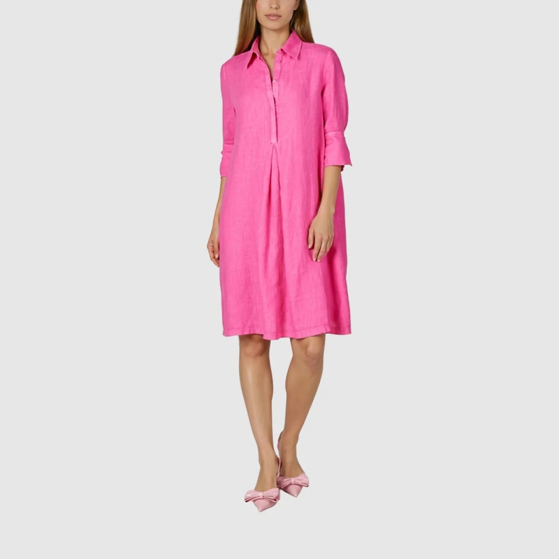 Marc Aurel Midikleid Leinenkleid pink(Image 2)