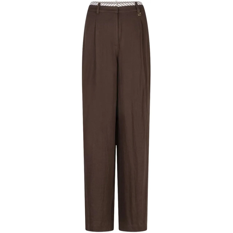 DANTE6 Hose Dante 6 Kenila Wide Leg Pants Pantalons Donkerbrui braun