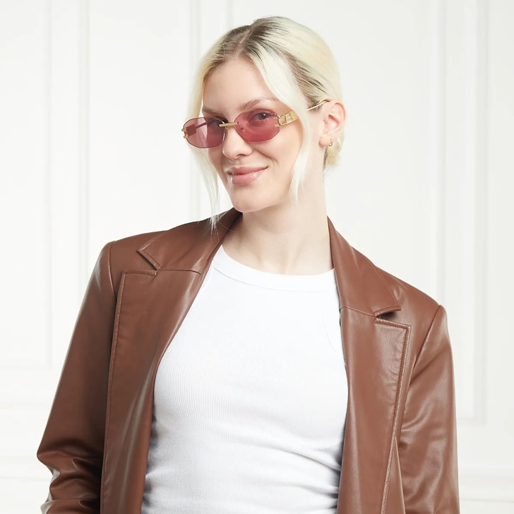サングラス VERSACE FW24 Versace - 0VE2274 - 10027P (0VE2274 10027P) Versace 0VE2274 10027P Gold/Brown Mirror Women's Sunglasses