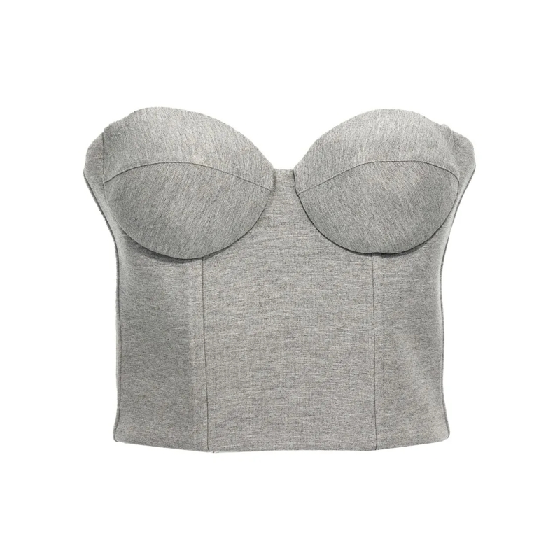 Giuseppe Di Morabito  Top Cropped Bustier Grey