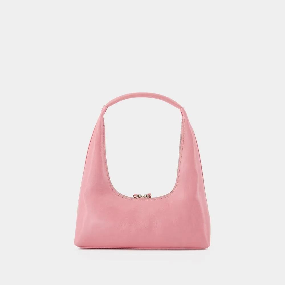 MARGE SHERWOOD Hobo bags Pink Calfskin Shoulder Bag With Dual Zipper Closur in roze