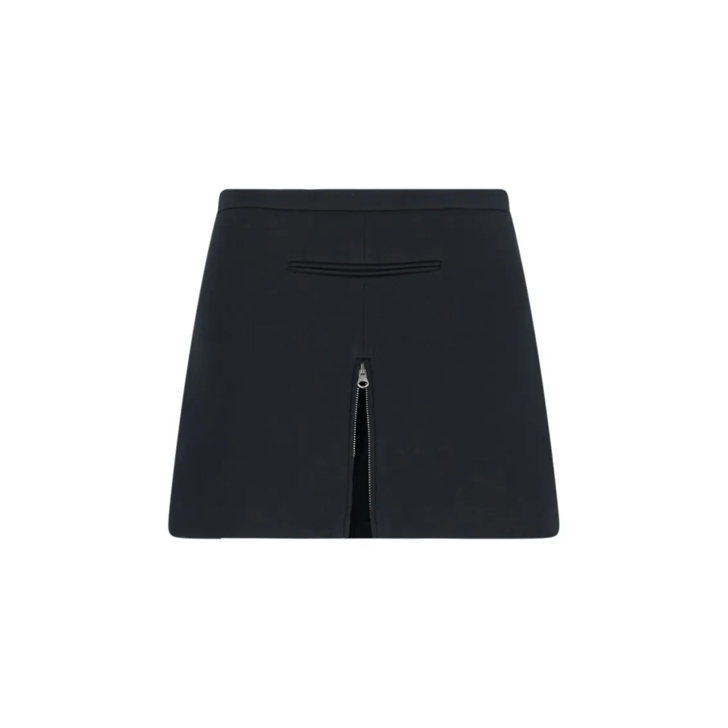 ミニスカート Courreges Zip Mini Skirt In Black Fabric REEDITION VINYL MINI SKIRT - courrèges