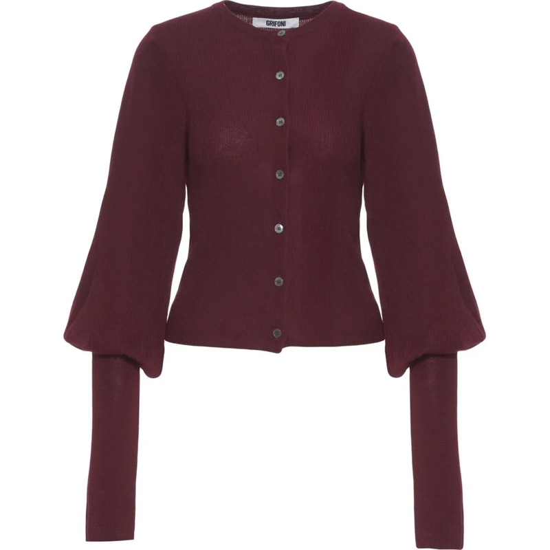 Grifoni  Ribbed cardigan mehrfarbig