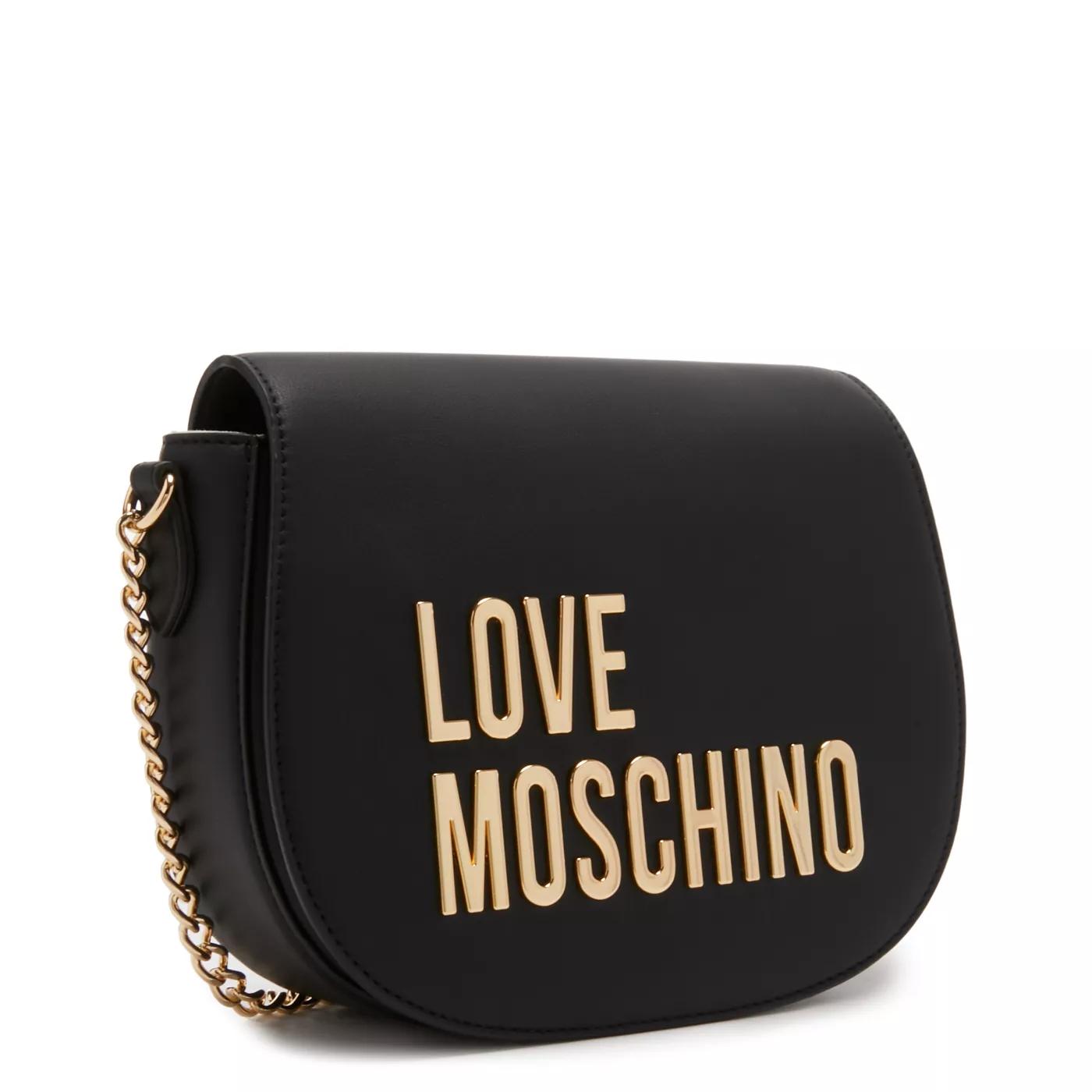 Love Moschino Crossbody bags Bold Love Schwarze Umhängetasche JC4 in zwart