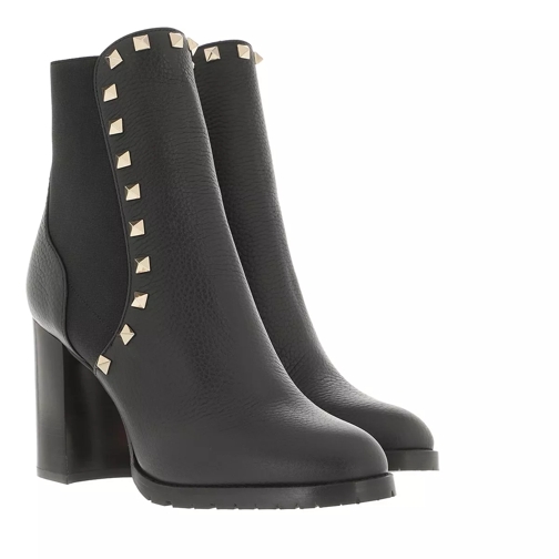 Valentino Garavani Rockstud Ankle Boots 90 Leather Black Stiefelette