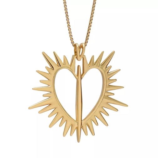 Rachel Jackson London Electric Love Statement Heart Necklace Lange Halsketting