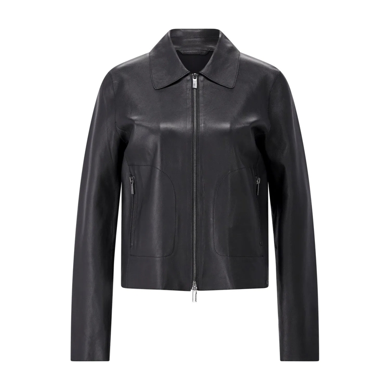 Milestone Blouson Lederjacke Nylah Schwarz