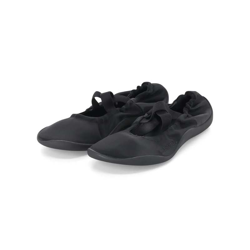 Balenciaga Schnürschuhe Ballerinas Shibuya mit Logo schwarz